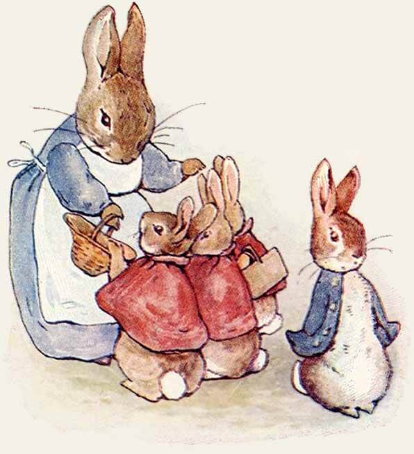 Mrs. Rabbit and her 4 little rabbits